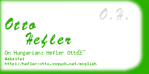otto hefler business card